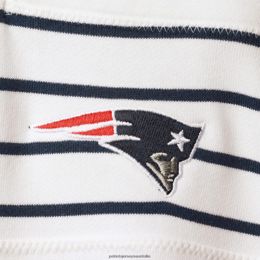 Women Vineyard Vines White Americana Shep Shirt Half-Zip Sweatshirt ZZ06V2968 Patriots Jersey Clothing