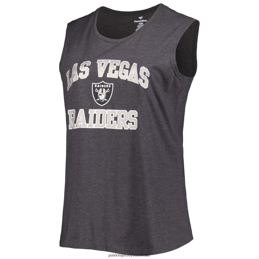 Women Fanatics Branded Heather Charcoal Las Vegas Raiders Plus Size Tank Top ZZ06V22692 Patriots Jersey Clothing