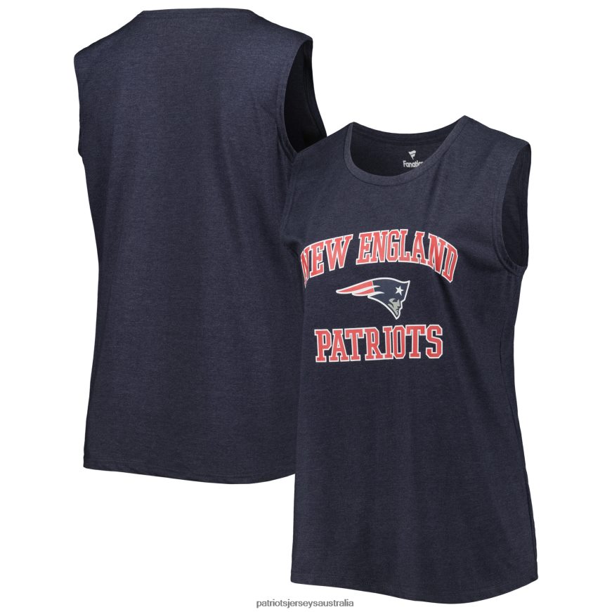 Women Fanatics Branded Heather Navy Plus Size Tank Top ZZ06V22664 Patriots Jersey Clothing