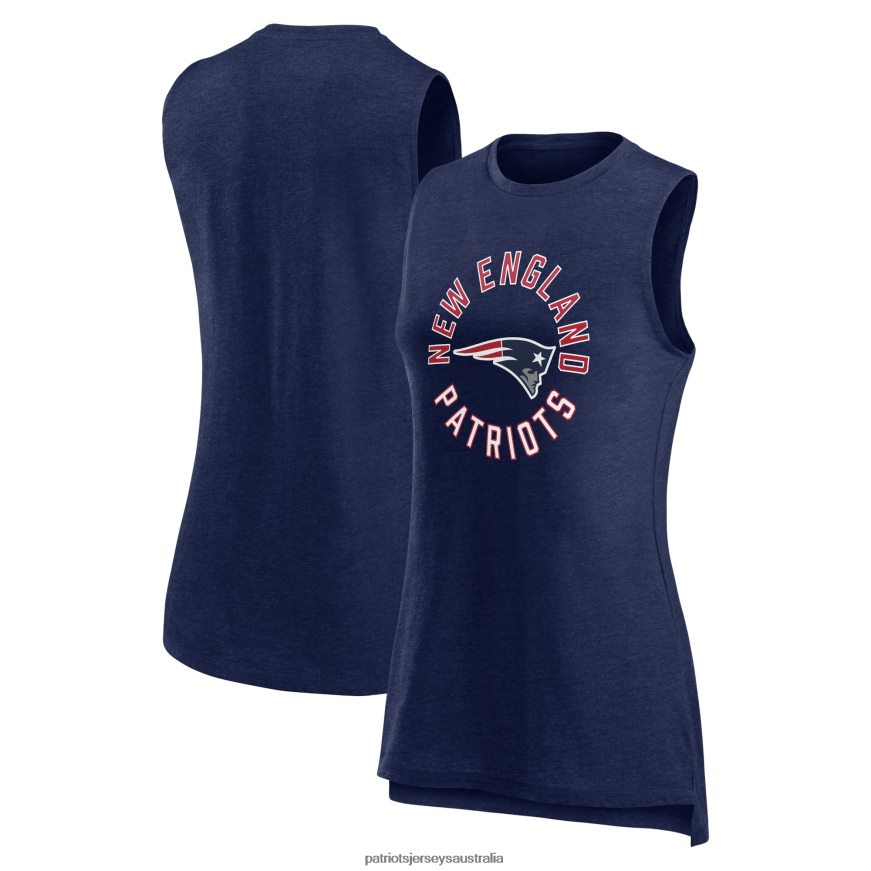 Women Fanatics Branded Heather Navy What Goes Around Tank Top ZZ06V22690 Patriots Jersey Clothing