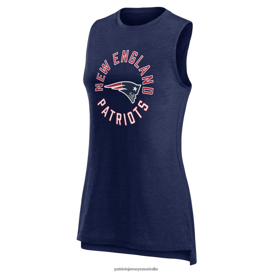 Women Fanatics Branded Heather Navy What Goes Around Tank Top ZZ06V22690 Patriots Jersey Clothing