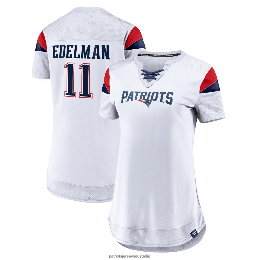 Women Fanatics Branded Julian Edelman Navy Athena Name & Number Fashion Top ZZ06V22699 Patriots Jersey Clothing