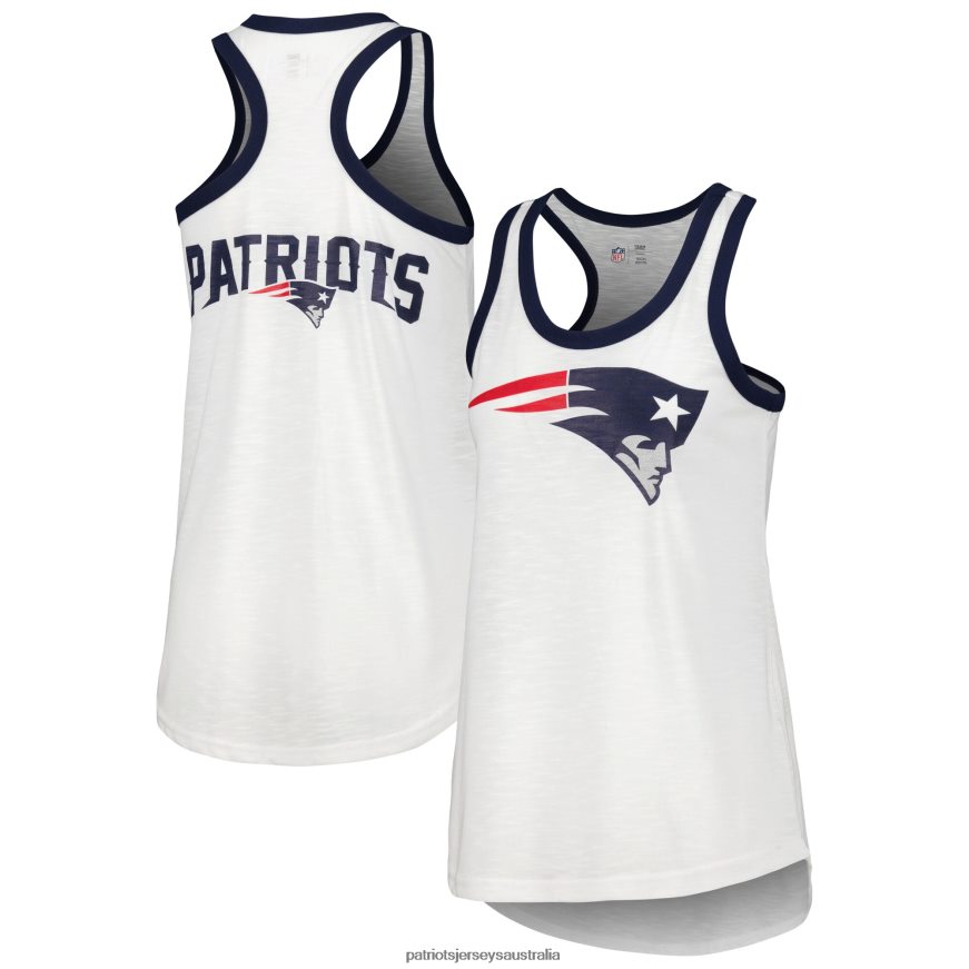 Women G-III 4Her by Carl Banks White Tater Tank Top ZZ06V22660 Patriots Jersey Clothing