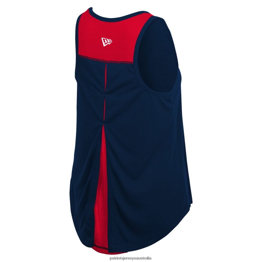 Women New Era Navy/Red Combine Authentic Over The Top Tank Top ZZ06V22779 Patriots Jersey Clothing