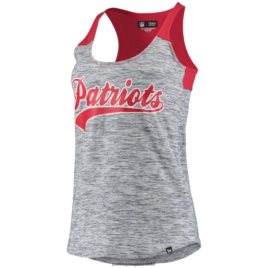 Women New Era Red/Navy Space Dye Racerback Scoop Neck Tank Top ZZ06V22745 Patriots Jersey Clothing