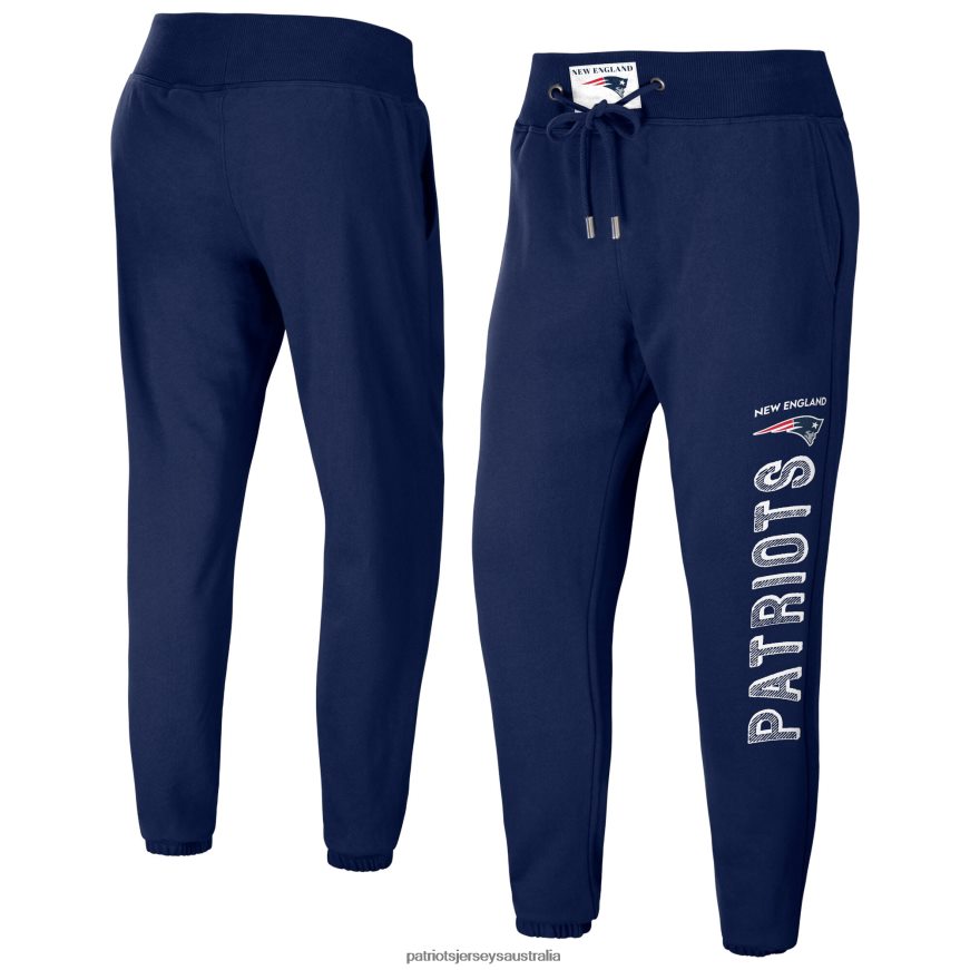 Women WEAR by Erin Andrews Navy French Terry Jogger Pants ZZ06V22487 Patriots Jersey Clothing