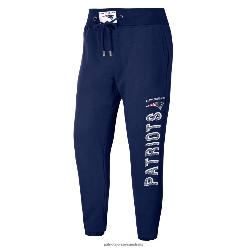 Women WEAR by Erin Andrews Navy French Terry Jogger Pants ZZ06V22487 Patriots Jersey Clothing