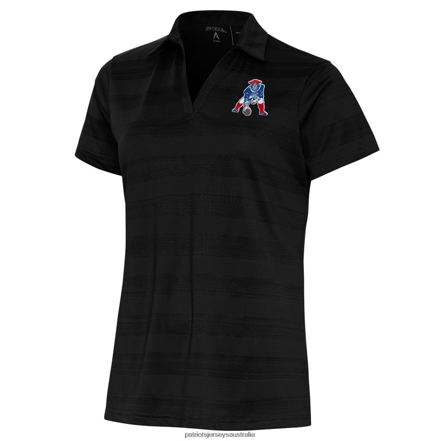 Women Antigua Black Throwback Logo Compass Polo ZZ06V22554 Patriots Jersey Clothing