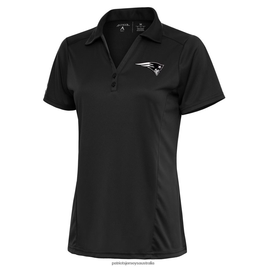 Women Antigua Charcoal Metallic Logo Tribute Polo ZZ06V22567 Patriots Jersey Clothing