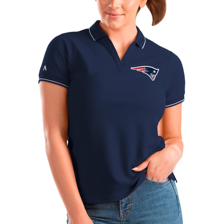 Women Antigua Navy Affluent Polo ZZ06V22543 Patriots Jersey Clothing