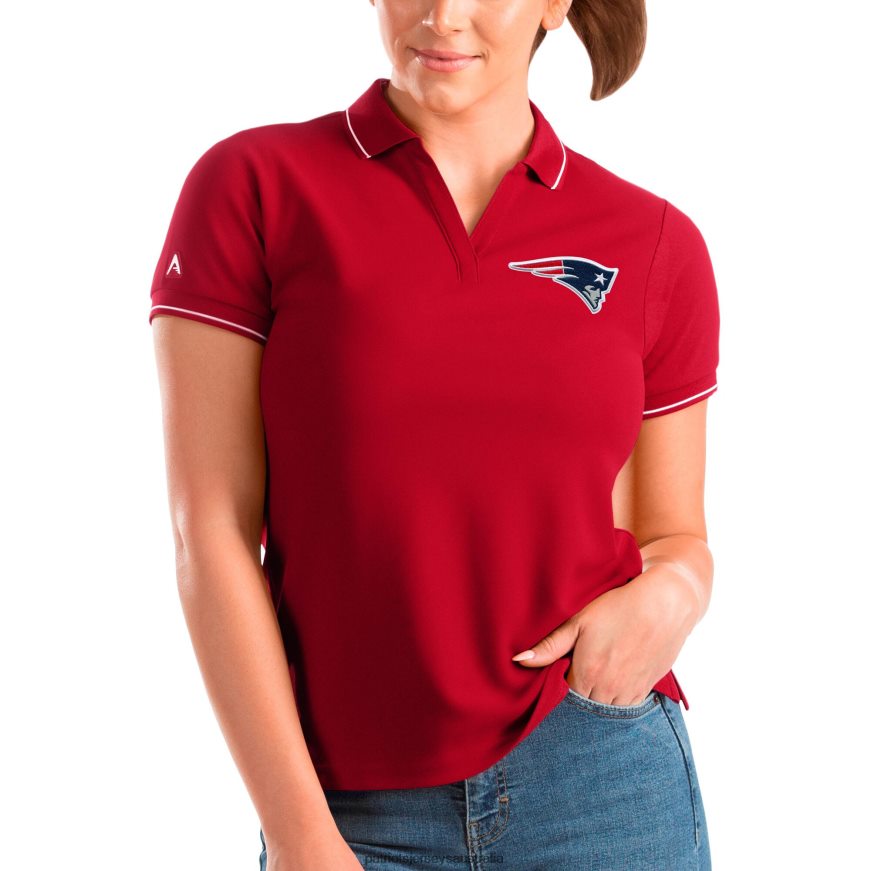 Women Antigua Red Affluent Polo ZZ06V22529 Patriots Jersey Clothing