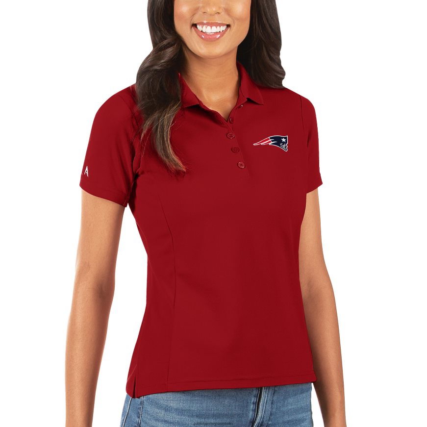 Women Antigua Red Legacy Pique Polo ZZ06V22628 Patriots Jersey Clothing