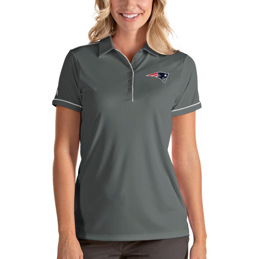Women Antigua Steel Salute Polo ZZ06V22630 Patriots Jersey Clothing