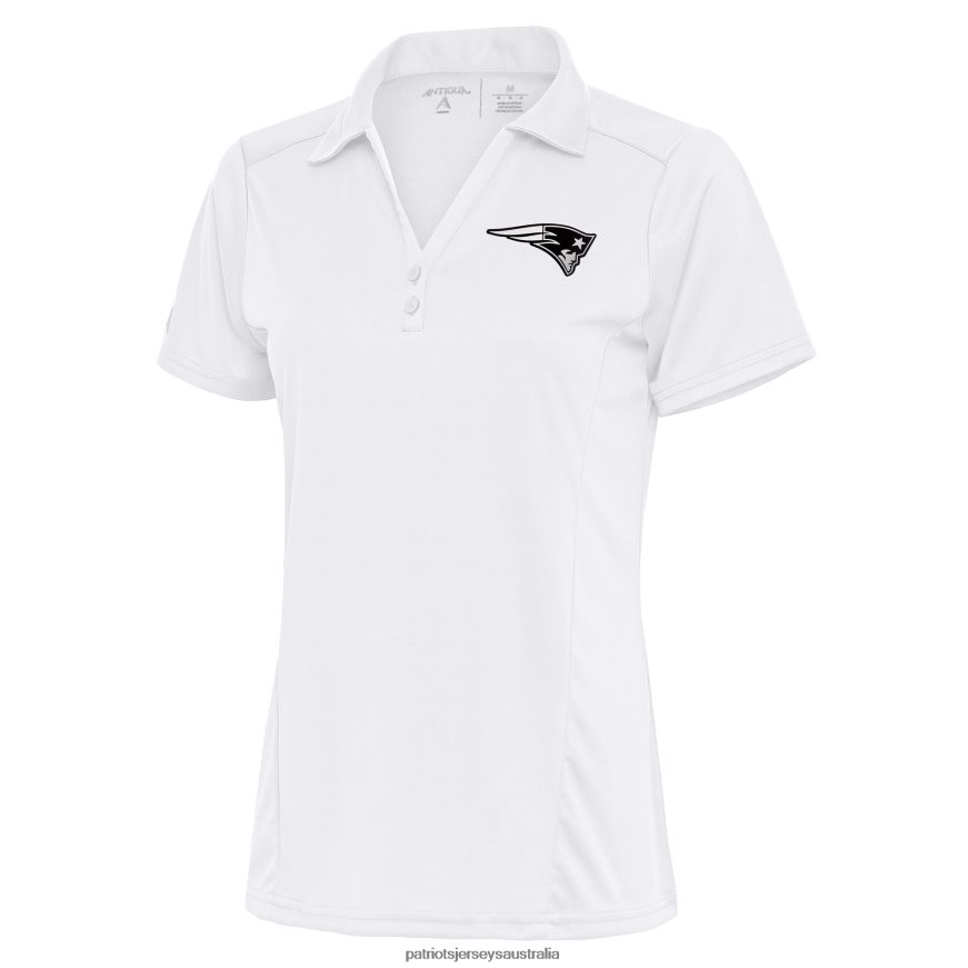 Women Antigua White Metallic Logo Tribute Polo ZZ06V22569 Patriots Jersey Clothing