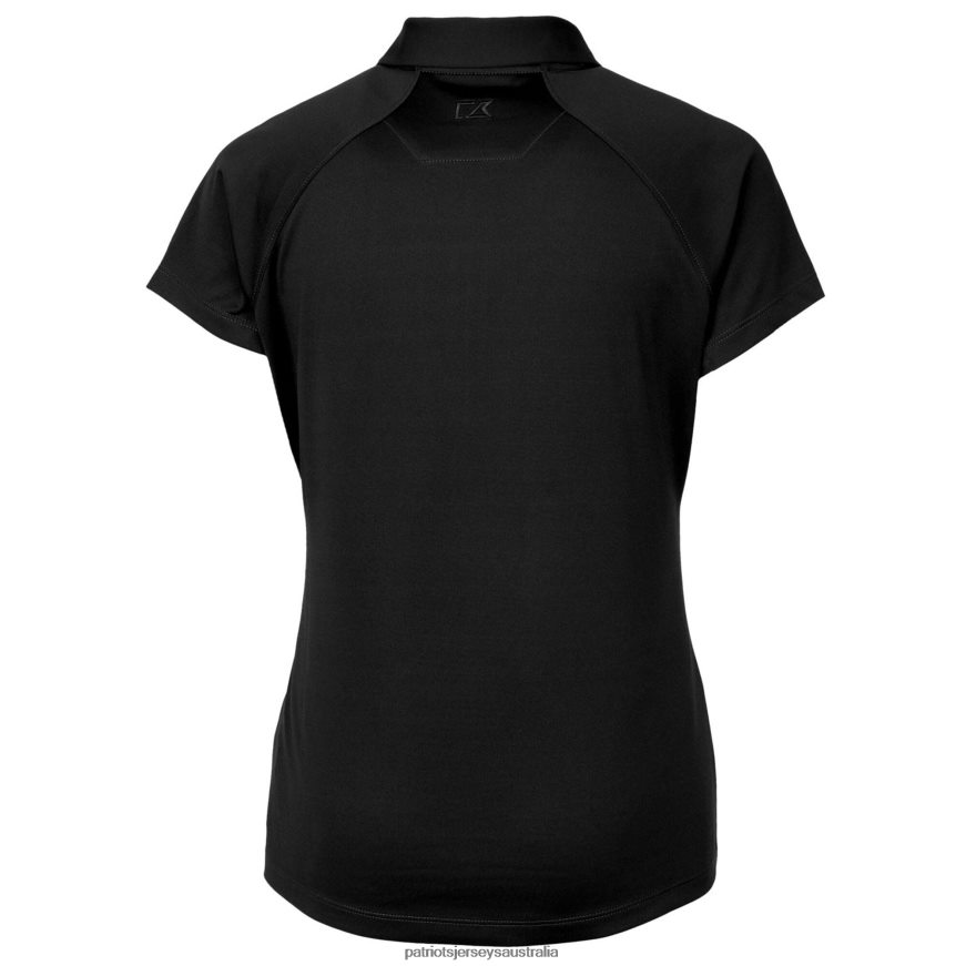 Women Cutter & Buck Black Throwback Logo Forge Stretch Polo ZZ06V22541 Patriots Jersey Clothing