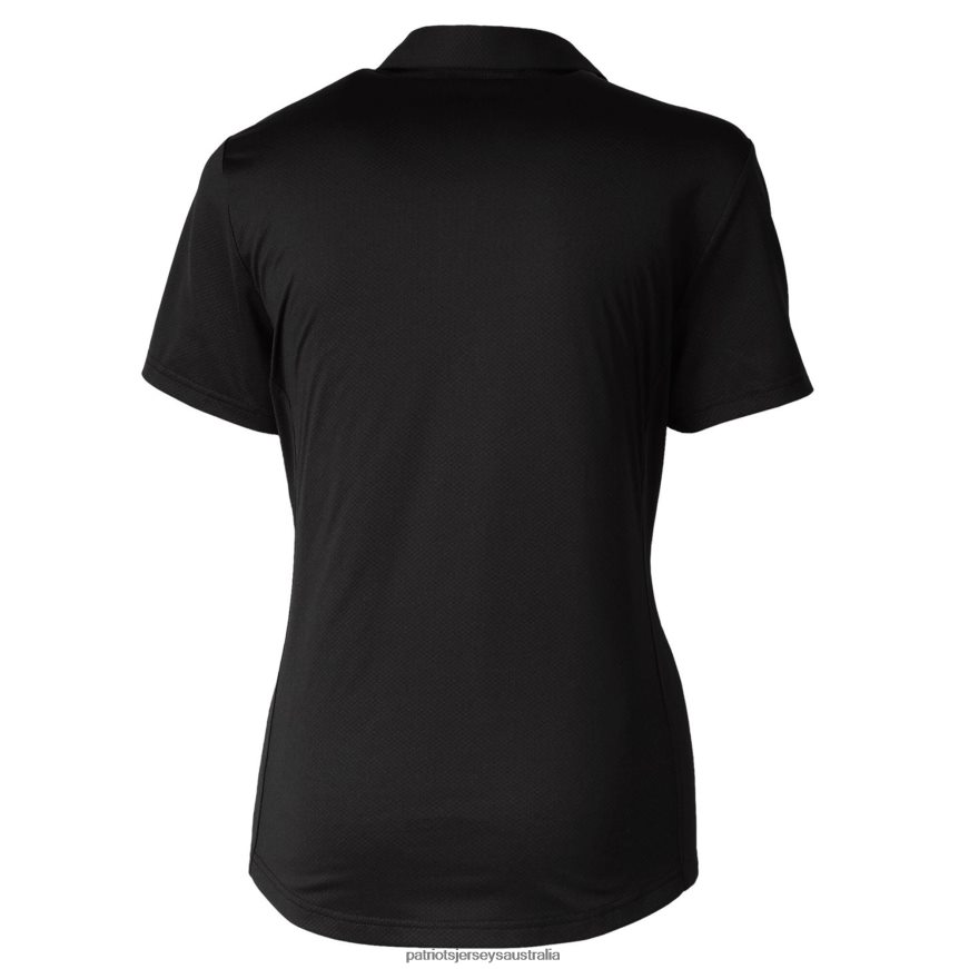 Women Cutter & Buck Black Throwback Logo Prospect Textured Stretch Polo ZZ06V22597 Patriots Jersey Clothing