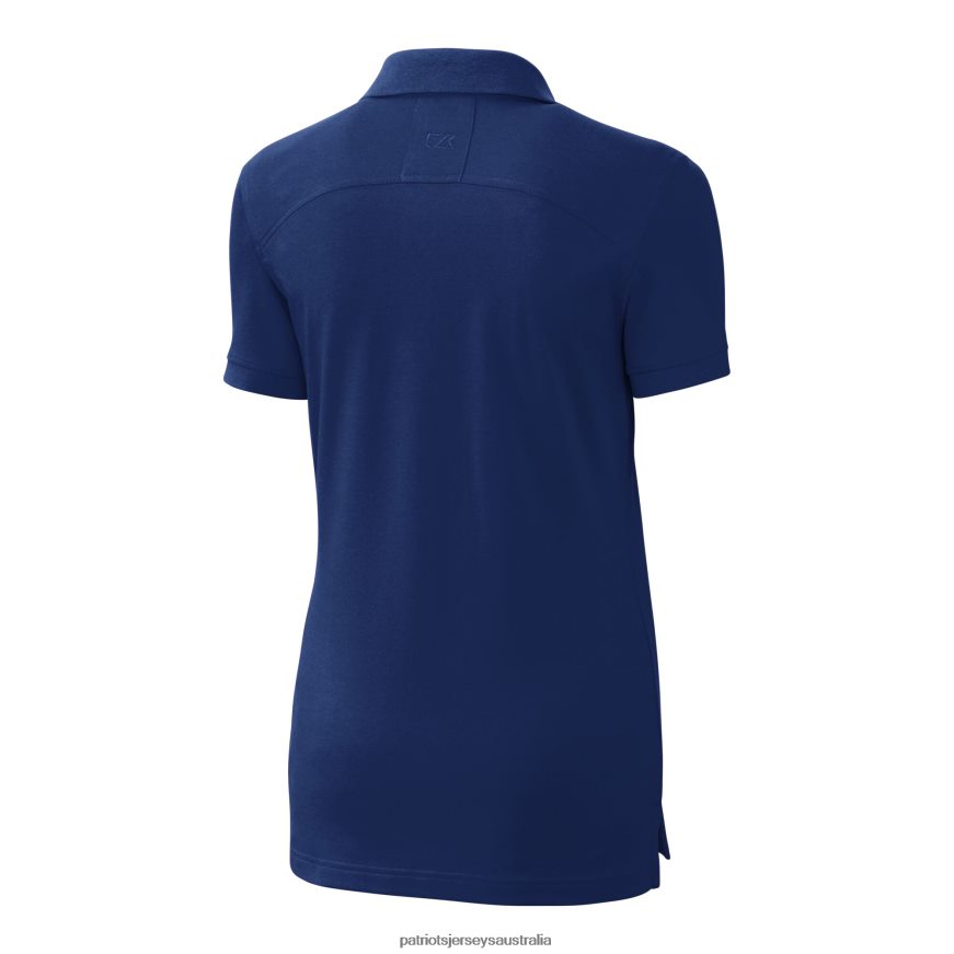 Women Cutter & Buck Blue Helmet Logo Advantage DryTec Tri-Blend Pique Polo ZZ06V22514 Patriots Jersey Clothing
