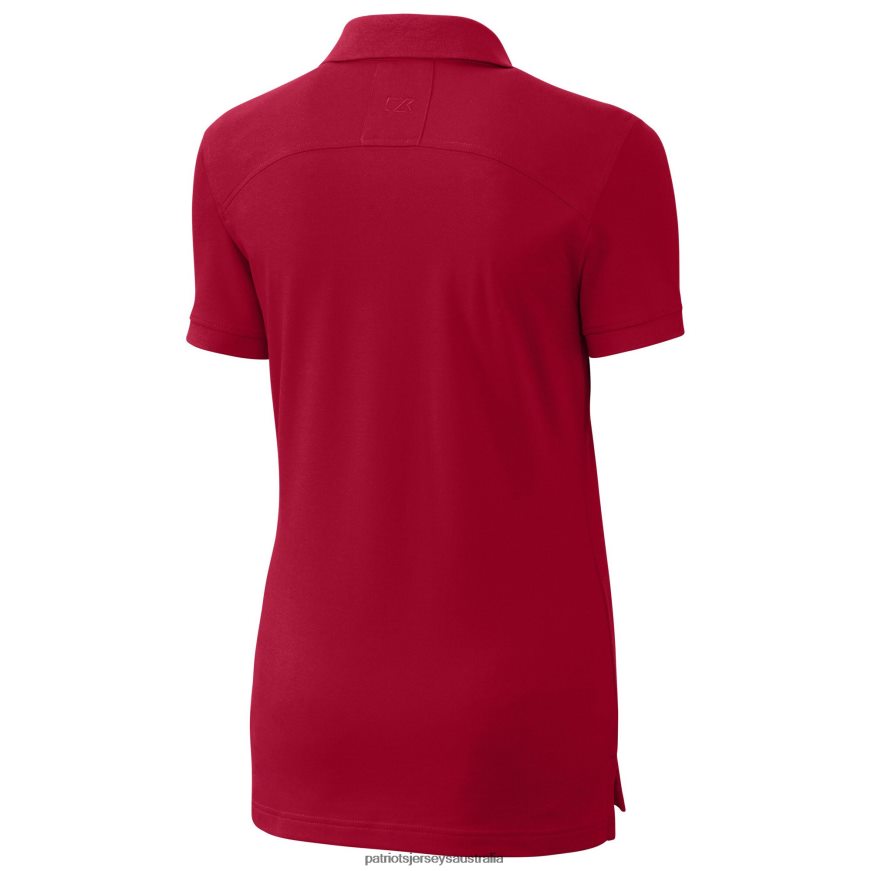 Women Cutter & Buck Red Americana Logo Advantage DryTec Tri-Blend Pique Polo ZZ06V22571 Patriots Jersey Clothing