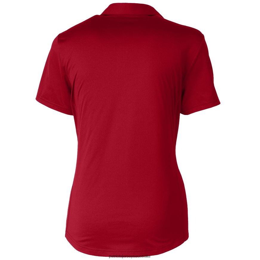 Women Cutter & Buck Red Americana Logo Prospect Textured Stretch Polo ZZ06V22609 Patriots Jersey Clothing
