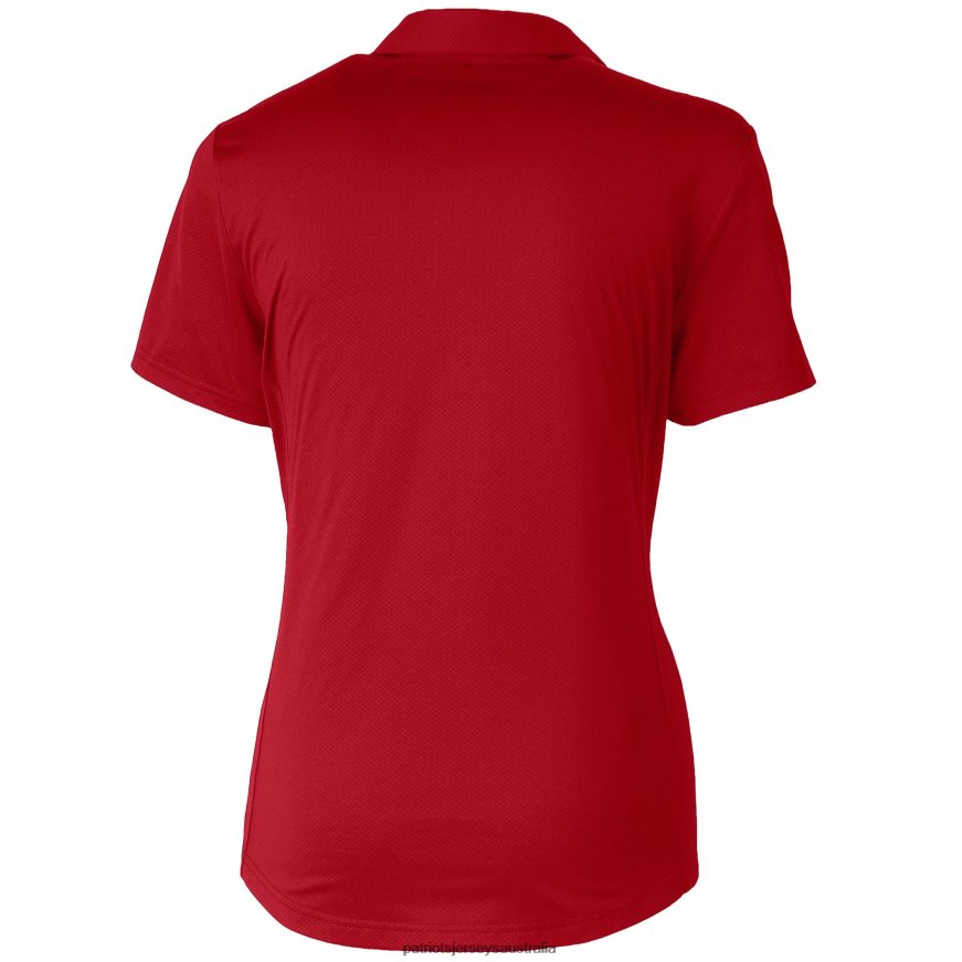 Women Cutter & Buck Red Americana Prospect Textured Stretch Polo ZZ06V22620 Patriots Jersey Clothing