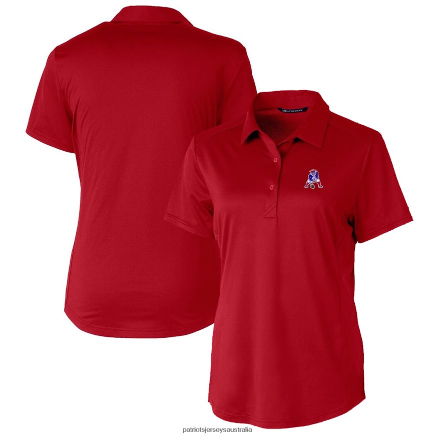 Women Cutter & Buck Red Throwback Logo Prospect Textured Stretch Polo ZZ06V22598 Patriots Jersey Clothing