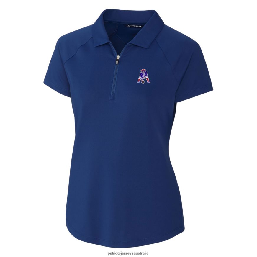 Women Cutter & Buck Royal Throwback Logo Forge Stretch Polo ZZ06V22540 Patriots Jersey Clothing