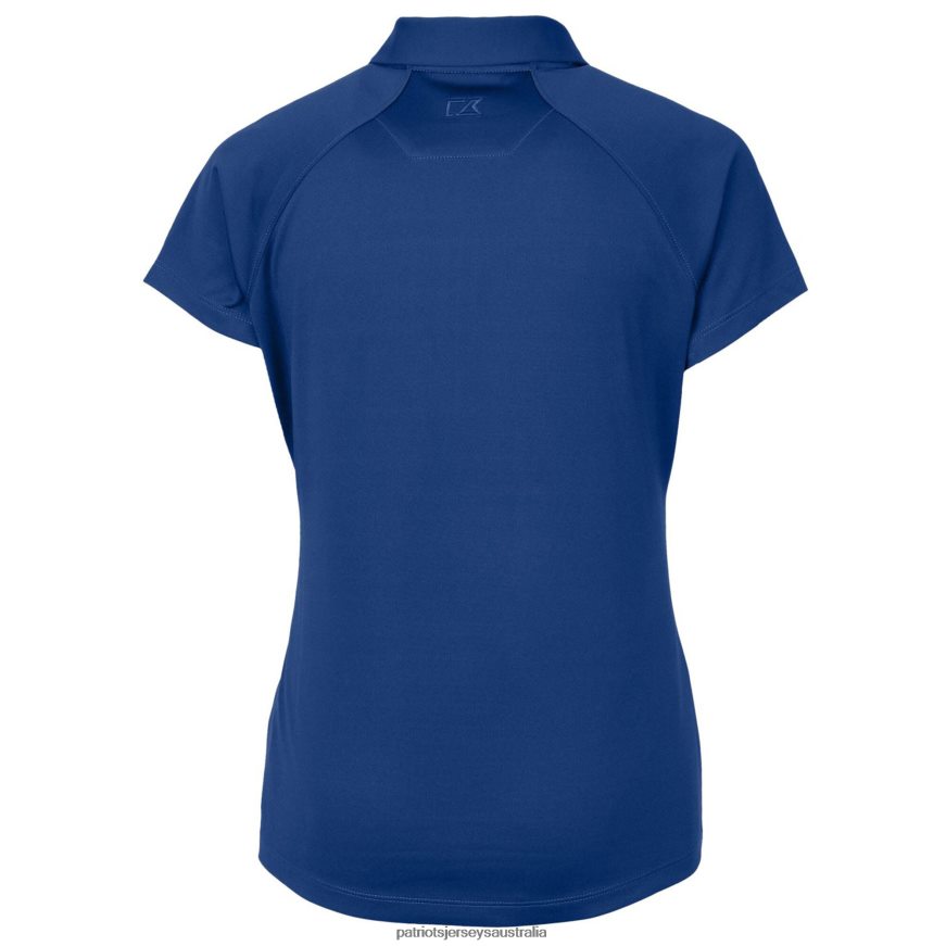 Women Cutter & Buck Royal Throwback Logo Forge Stretch Polo ZZ06V22540 Patriots Jersey Clothing