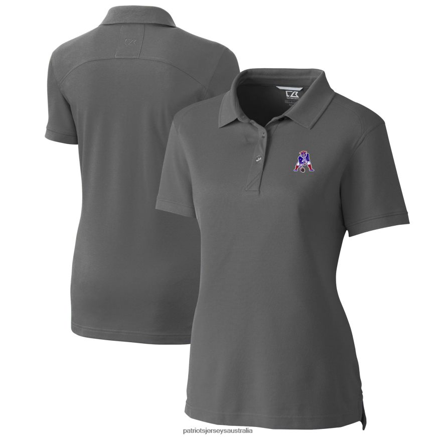 Women Cutter & Buck Steel Throwback Logo Advantage Tri-Blend Pique Polo ZZ06V22585 Patriots Jersey Clothing