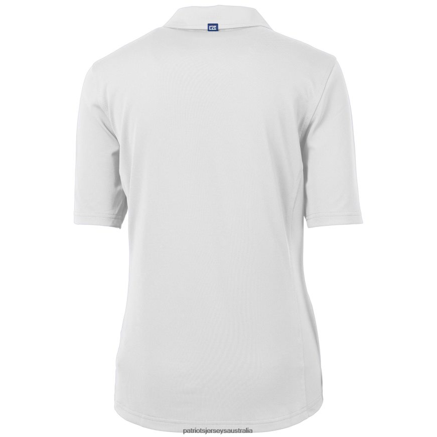 Women Cutter & Buck White Americana Virtue Eco Pique Recycled Polo ZZ06V22589 Patriots Jersey Clothing