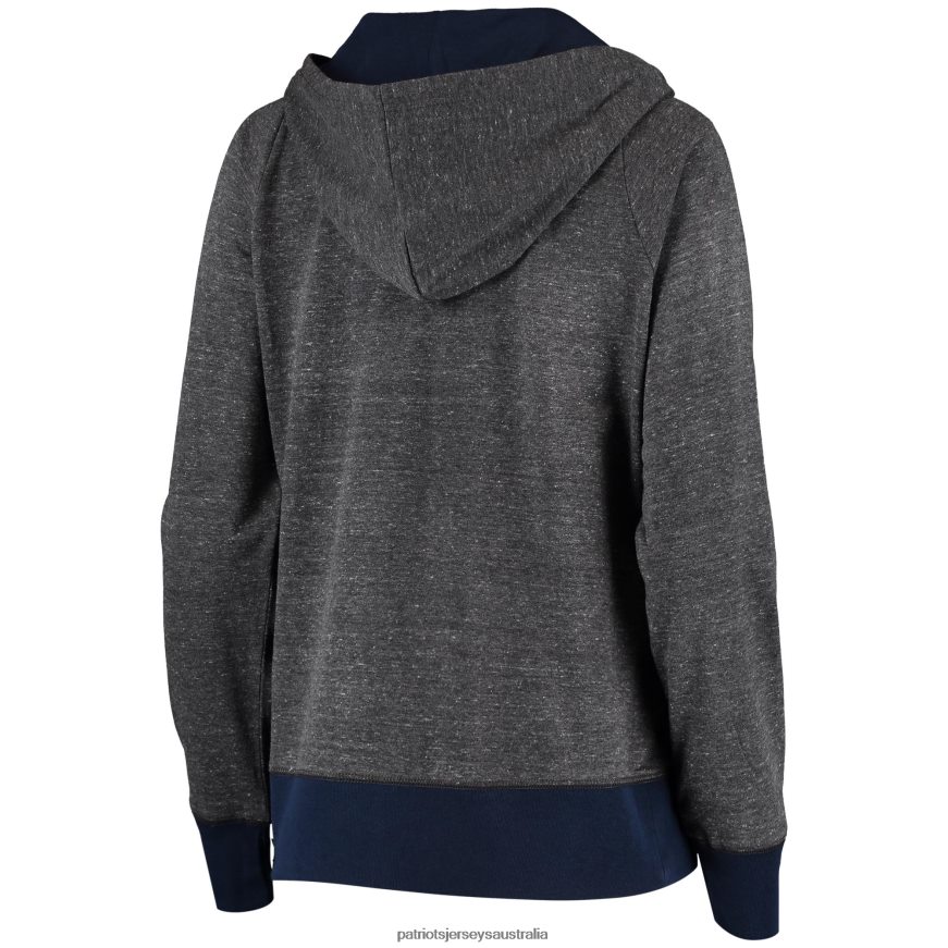 Women G-III 4Her by Carl Banks Heathered Charcoal Chalk Talk Hoodie Cardigan ZZ06V22818 Patriots Jersey Clothing