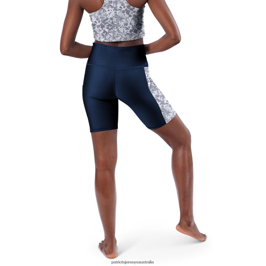 Women Certo Navy High Waist Logo Two-Pocket Biker Shorts ZZ06V22842 Patriots Jersey Clothing