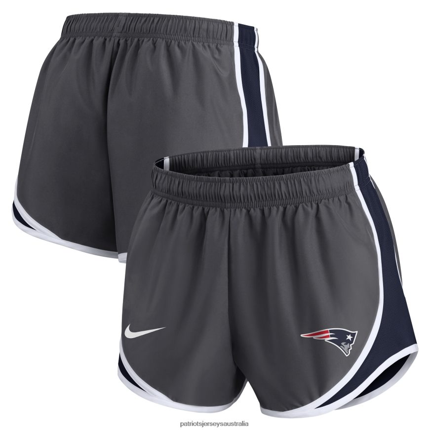 Women Nike Charcoal Logo Performance Tempo Shorts ZZ06V22850 Patriots Jersey Clothing
