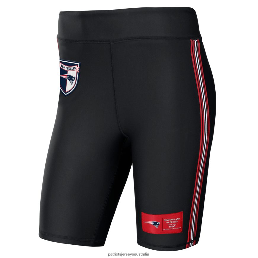 Women WEAR by Erin Andrews Black Biker Shorts ZZ06V22846 Patriots Jersey Clothing