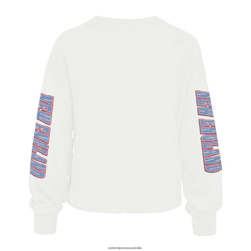 Women 47 Cream Brush Back Parkway Cropped Lightweight Long Sleeve T-Shirt ZZ06V22718 Patriots Jersey Clothing