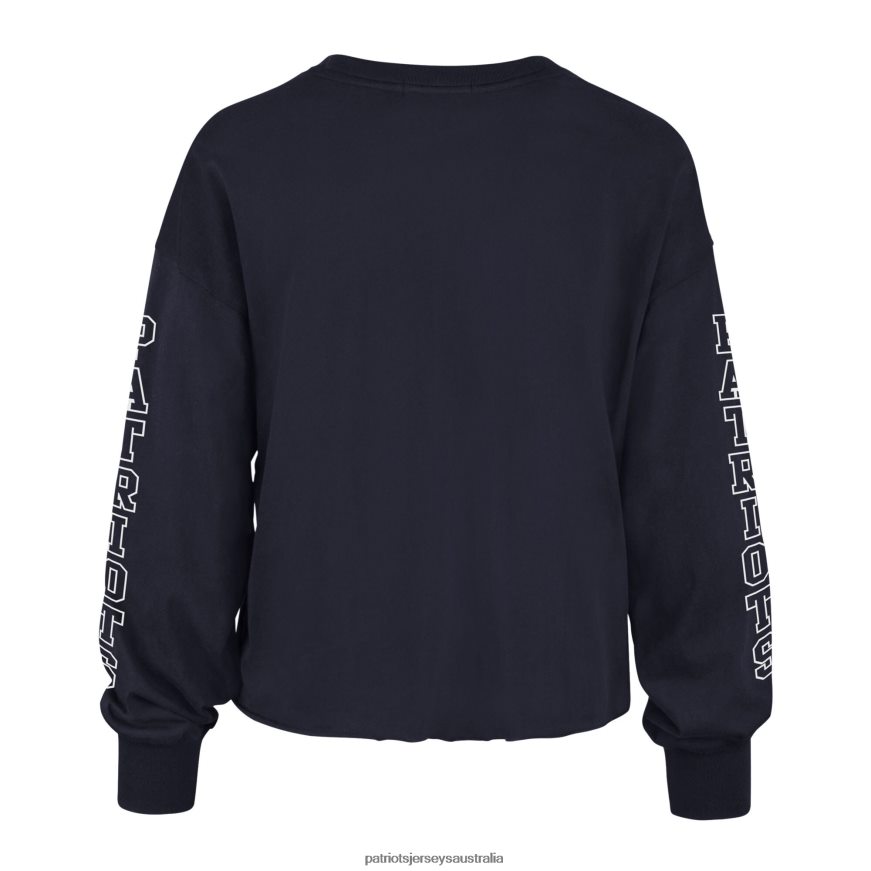 Women 47 Navy Skyler Parkway Cropped Long Sleeve T-Shirt ZZ06V22698 Patriots Jersey Clothing