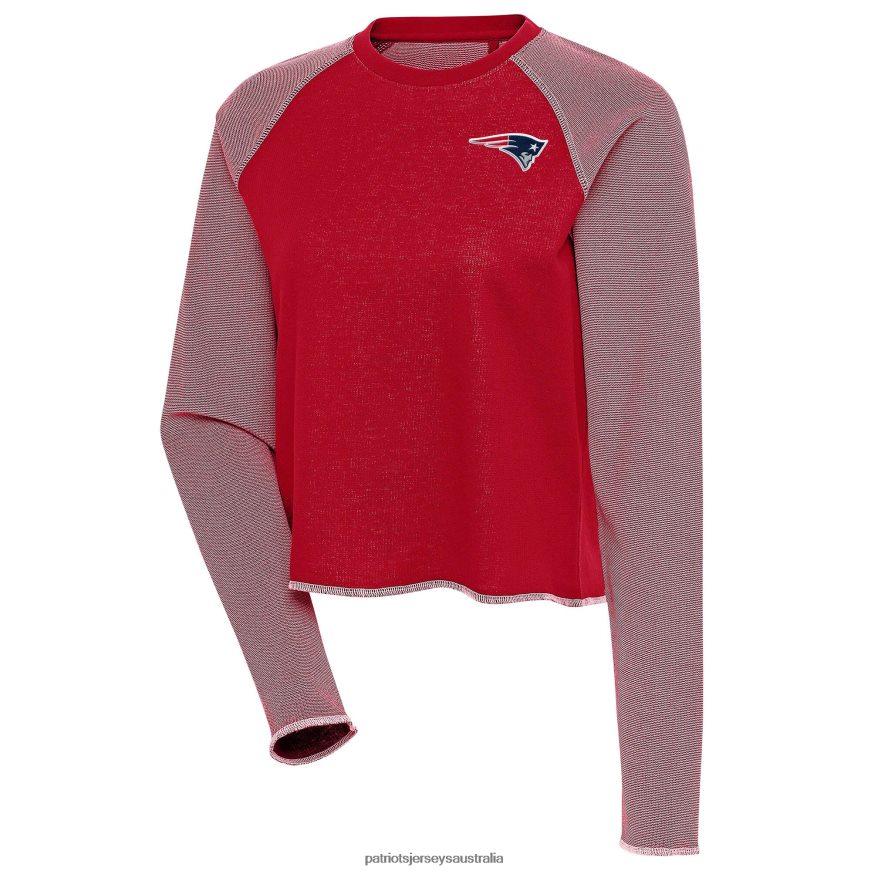 Women Antigua Red/White Play Long Sleeve T-Shirt ZZ06V22823 Patriots Jersey Clothing
