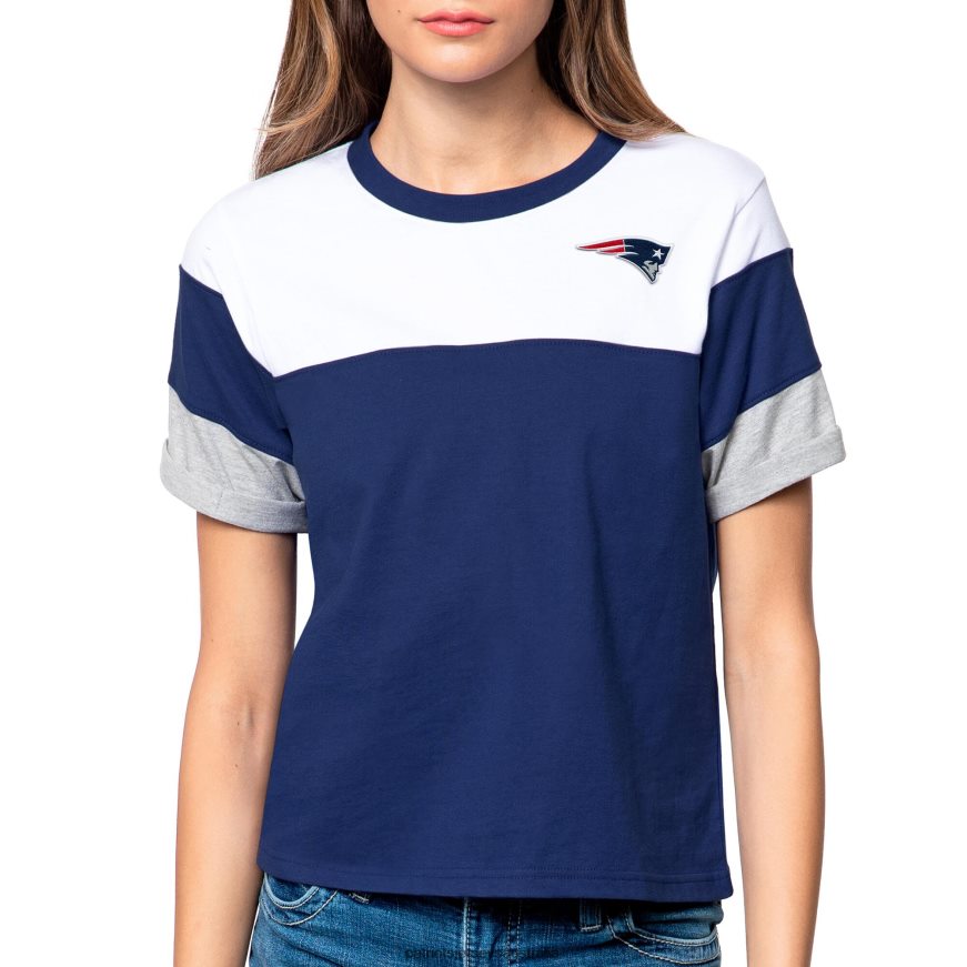 Women Antigua White/Navy Flip T-Shirt ZZ06V22828 Patriots Jersey Clothing