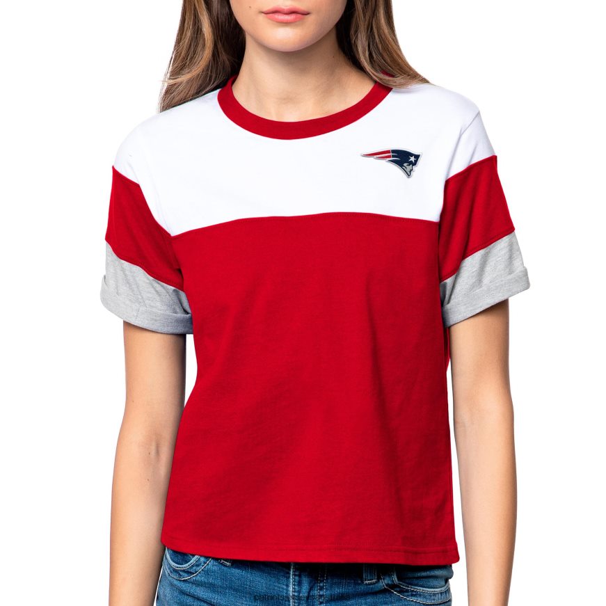 Women Antigua White/Red Flip T-Shirt ZZ06V22816 Patriots Jersey Clothing