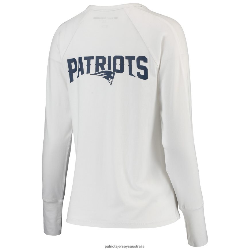 Women DKNY Sport White Gabby Mesh Long Sleeve T-Shirt ZZ06V22761 Patriots Jersey Clothing