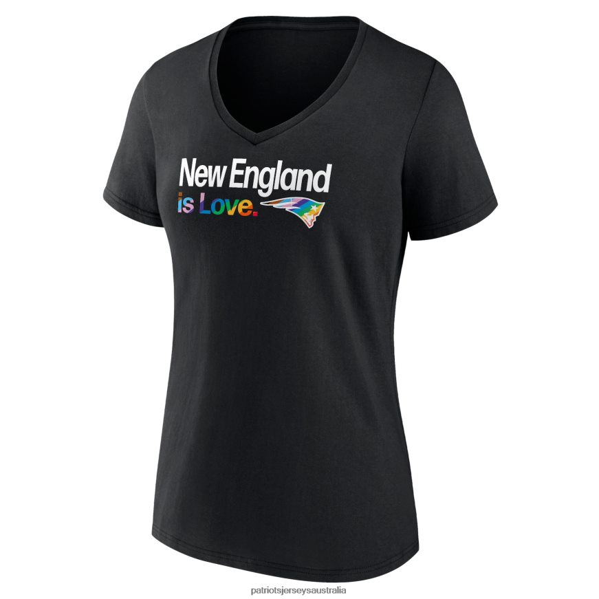 Women Fanatics Branded Black City Pride Team V-Neck T-Shirt ZZ06V22767 Patriots Jersey Clothing