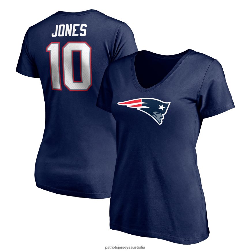 Women Fanatics Branded Mac Jones Navy Plus Size Player Name & Number V-Neck T-Shirt ZZ06V22733 Patriots Jersey Clothing