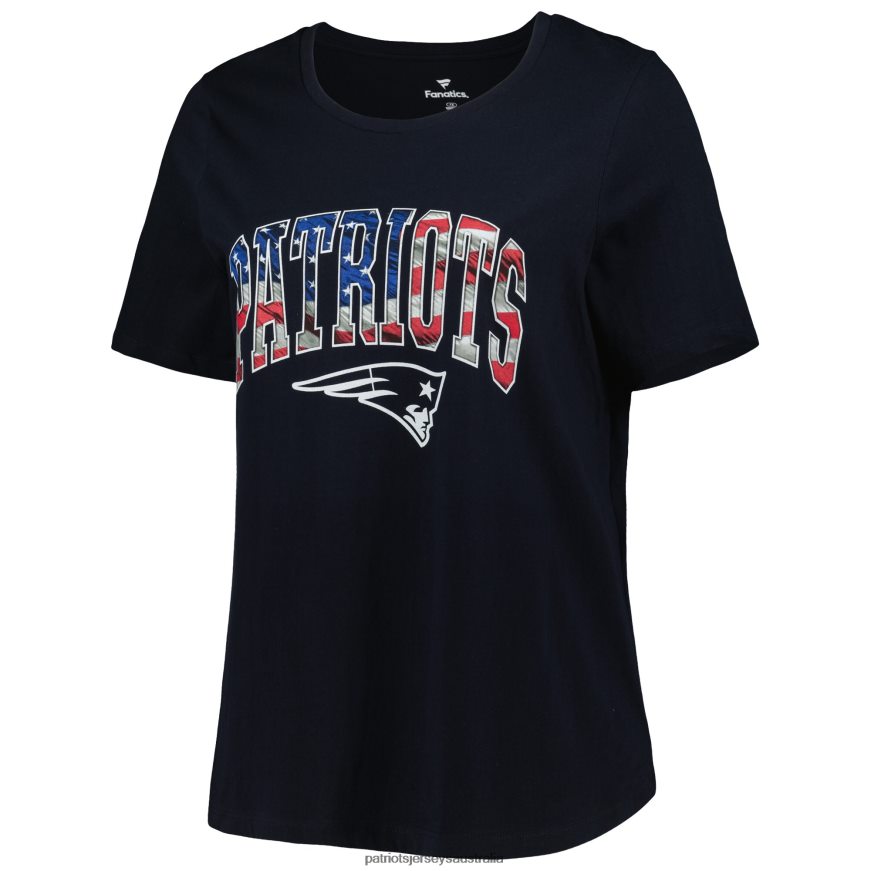 Women Fanatics Branded Navy Plus Size Banner Wave T-Shirt ZZ06V22676 Patriots Jersey Clothing