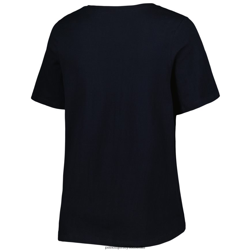 Women Fanatics Branded Navy Plus Size Banner Wave T-Shirt ZZ06V22676 Patriots Jersey Clothing