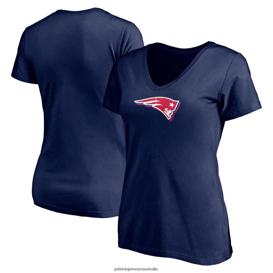 Women Fanatics Branded Navy Red White and Team V-Neck T-Shirt ZZ06V22689 Patriots Jersey Clothing