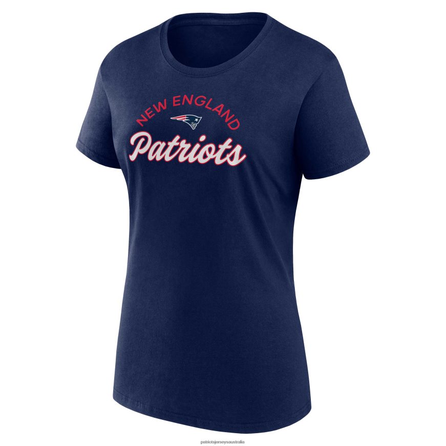 Women Fanatics Branded Navy/White Lightweight Short & Long Sleeve T-Shirt Combo Pack ZZ06V22634 Patriots Jersey Clothing