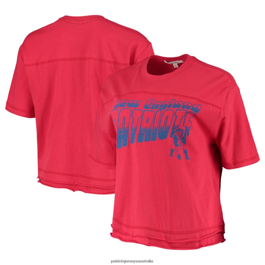 Women Junk Food Red Champions Crop Top T-Shirt ZZ06V22758 Patriots Jersey Clothing