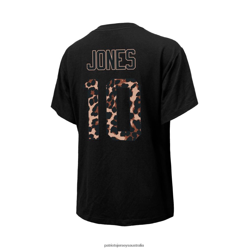 Women Majestic Threads Mac Jones Black Leopard Player Name & Number T-Shirt ZZ06V22751 Patriots Jersey Clothing