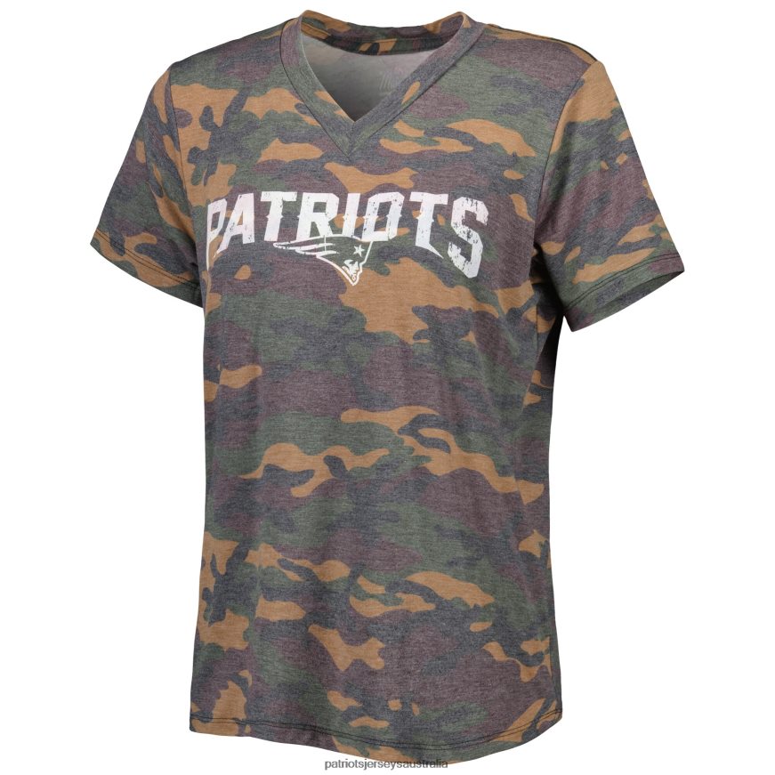 Women Majestic Threads Mac Jones Camo Name & Number V-Neck T-Shirt ZZ06V22740 Patriots Jersey Clothing