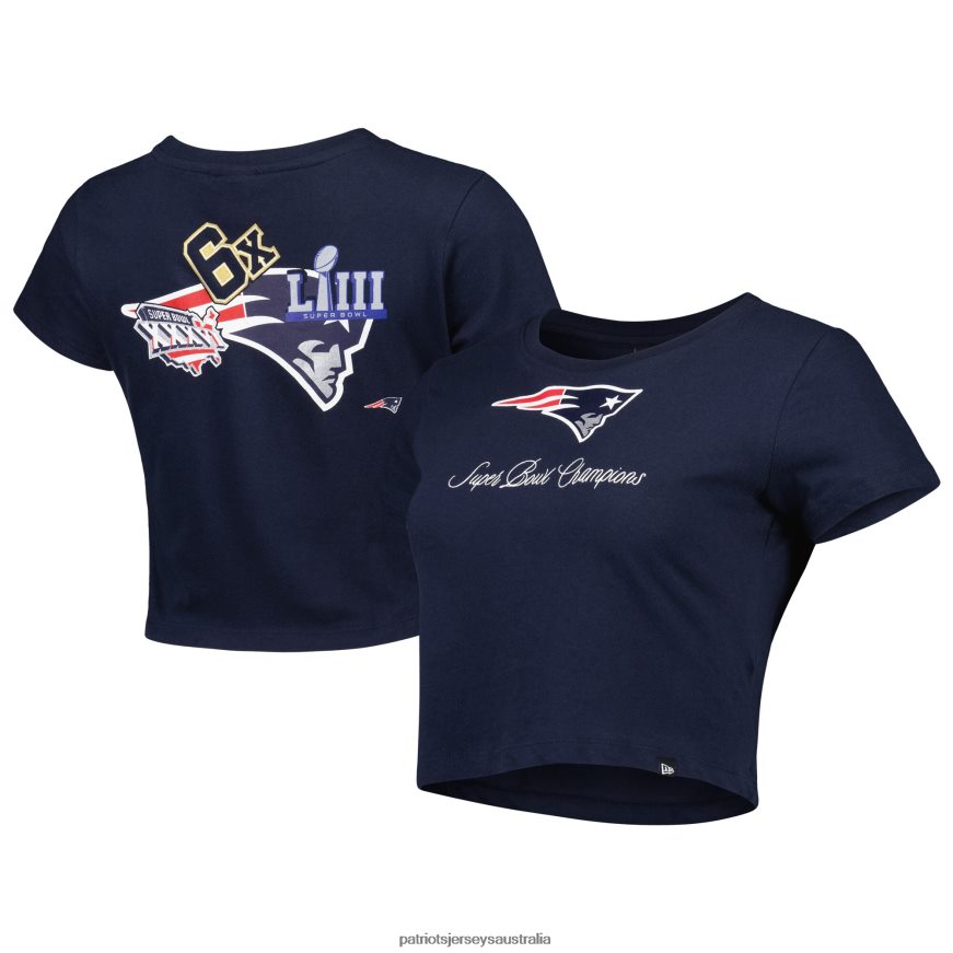 Women New Era Navy Historic Champs T-Shirt ZZ06V22702 Patriots Jersey Clothing