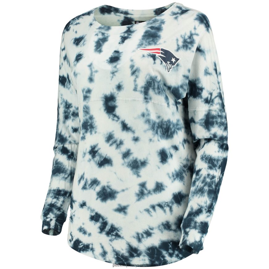 Women New Era Navy Tie-Dye Long Sleeve T-Shirt ZZ06V22756 Patriots Jersey Clothing